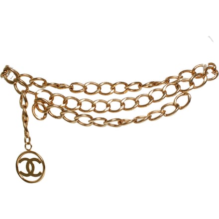 Chanel, verguld metalen 93 riem - ketting met CC-logo