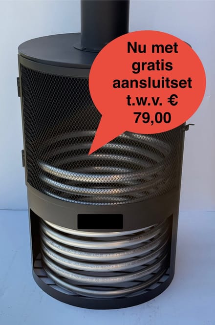 Zwembadverwarming mididrum tot 18.000 liter met aansluitset