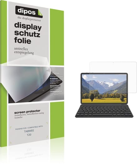 dipos – 2x Matte Beschermfolie geschikt voor TABWEE T20 | Krasbestendige & antireflecterende Screenprotector Ultra-Thin