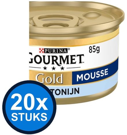 20x Gourmet - Gold Mousse Tonijn - Kattenvoer Natvoer - 85 g