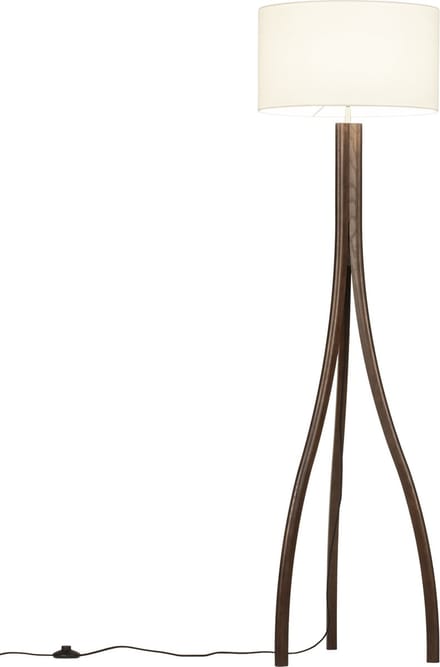 Lumidora Vloerlamp 31405 - ORLANDO - E27 - Wit - Bruin - Hout - ⌀ 45 cm