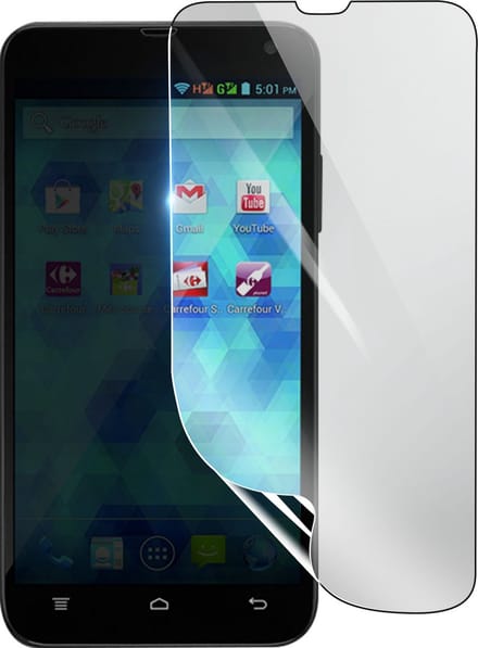 3mk, Geschikt voor Carrefour Smart 5, Schokbestendige Hydrogel Screenprotector, Transparant
