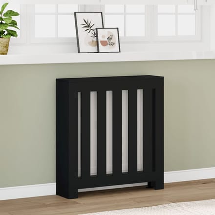 Cache-radiateur Noir 78x20x82 cm Matériau à base de bois