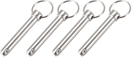 Quick Release Pins 10mm x 60mm - 4 Stuks Carbon Staal Trekpen voor Scheepsbouw en Bootaccessoires