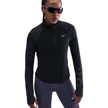 Damestrui met lange mouwen en 1/4 rits Nike Tempo Flash