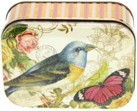 Blikje Vogel Nostalgia 10,5x8x4cm