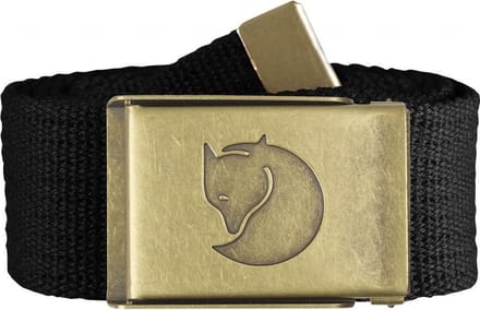 Fjällräven Canvas Brass Belt 4 cm Unisex Kledingriem - Black