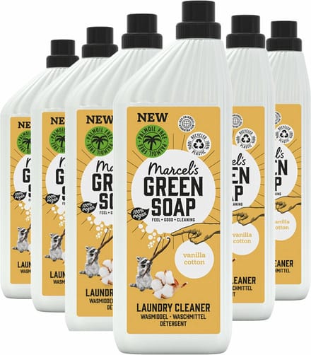Marcel's Green Soap Wasmiddel Vanille & Katoen - 6 x 1 l