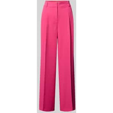 wide fit stoffen broek met persplooien