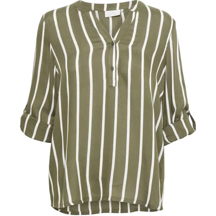 Blouse met lange mouwen Regular fit Grape Leaf/Chalk white green