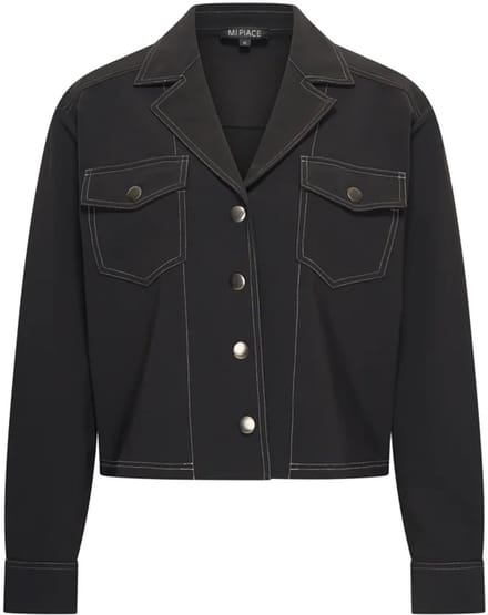MI PIACE - Bonded Travel Jacket 202681 Black - Maat : L