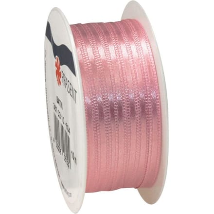 Satijnen lint, 3 mm - Roze