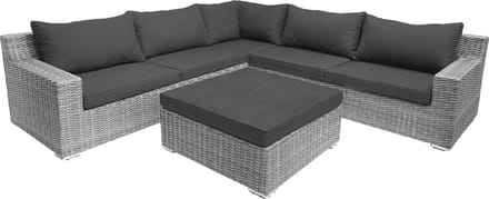 7-persoons Loungeset Colorado Blended Grey met antraciet kussens