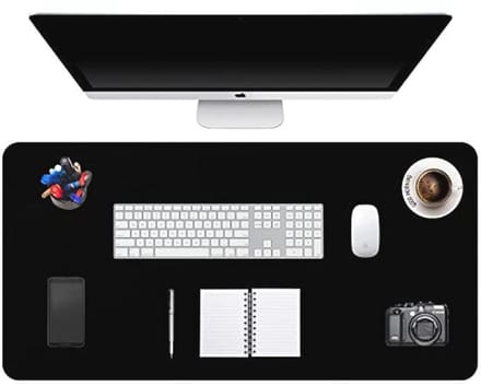 Grote bureauonderlegger met waterdichte PU-leer en slipvast suède, 120 x 43 cm
