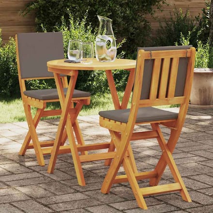 vidaXL - Bistroset - 3 - st - Olie - Natuurlijk - Massief - Acacia - Hout