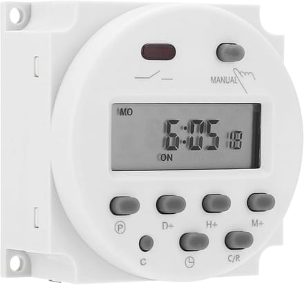 Thijox - 12 Volt Auto Timer CN101A DC 12V LCD Microcomputer Controle Power Tijdschakelaar met 17 Instellingen en Reservebatterij