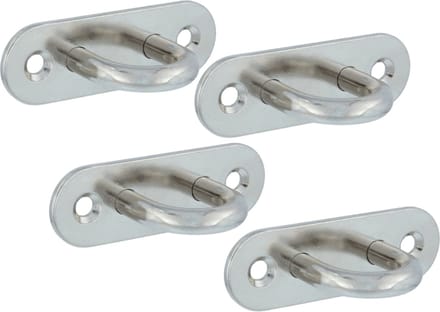 AMIG Oogplaat - 4x - 6 x 2cm - AISI 316 rvs - vastzetplaat - voor buiten