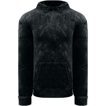 Puma Geborduurd Logo Dames Zwart Velours Hoodie