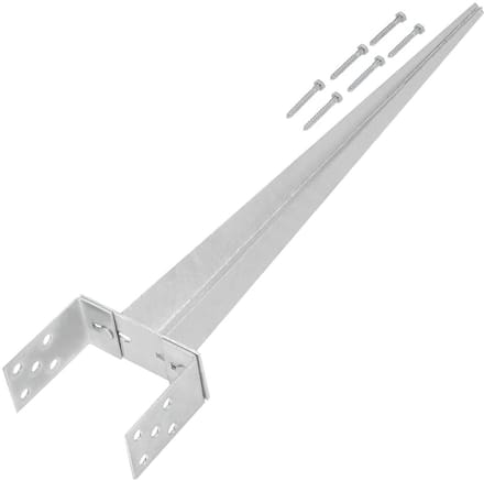 KOTARBAU Verstelbare paalsteun, 0-160 mm, staal, zilver