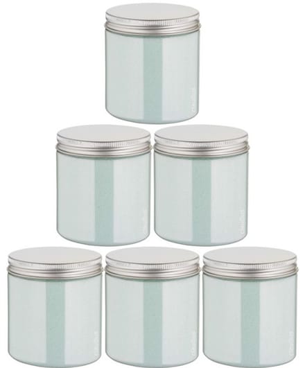 Scrubzout Hammam Herbal - 300 gram - Pot met aluminium deksel - set van 6 stuks - Hydraterende Lichaamsscrub
