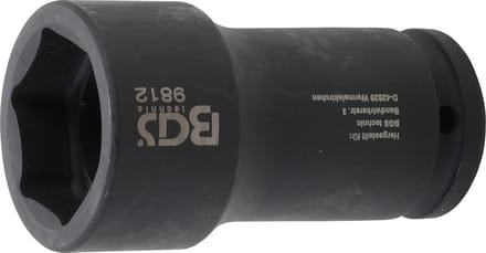 BGS Kracht dopsleuteldop zeskant, diep 3/4 38 mm