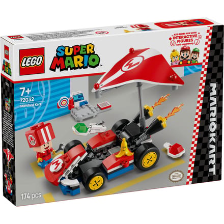 LEGO Super Mario: Mario Kart – Standaardkart Auto Speelgoed voor Kinderen uit de Game 72032