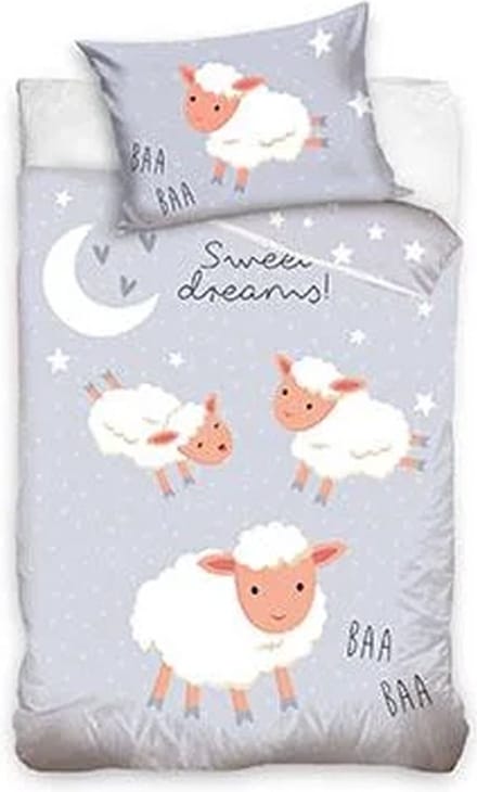 Schapen BABY Dekbedovertrek - 90 x 120 cm - Katoen