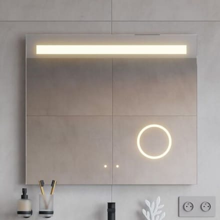 pianura Mia LED bathroom mirror 80x70 cm with mirror heating