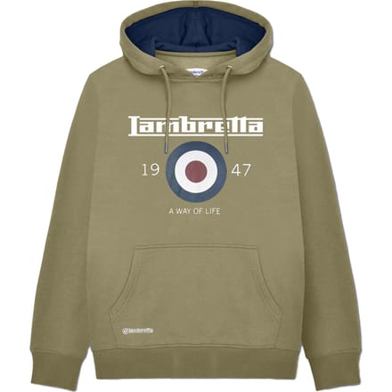 Lambretta Heren AW24 Target Hoodie (Kaki Groen)