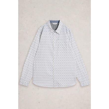 White Stuff Diamond Squiggle Printed Shirt White Print Taglia: S | Camicie Casual Outlet | Uomo | Bianco