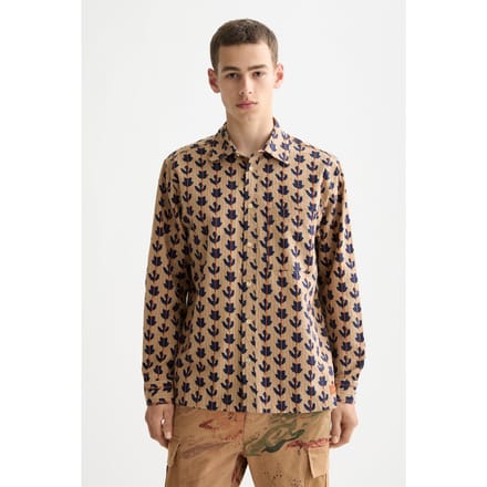 Scotch & Soda Structured Printed Shirt Ditsy Leaf Stripe Taglia: M | Camicie Casual Outlet | Uomo