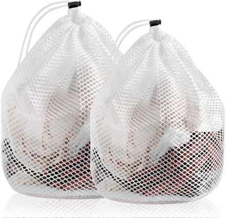 Dailygoods- Waszak - 2 Stuks - Duurzaam Polyester - Mesh Waszakken