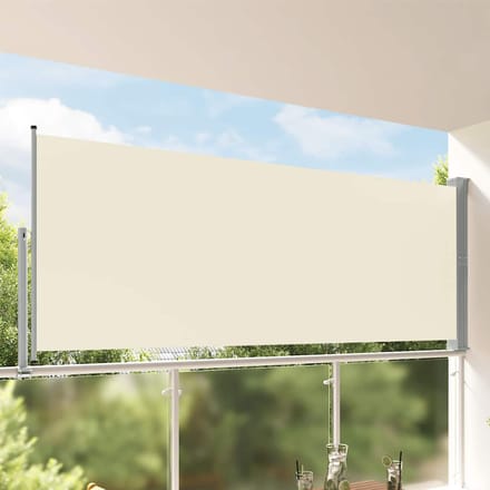 vidaXL - Tuinscherm - uittrekbaar - 140x300 - cm - crèmekleurig