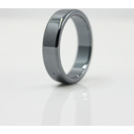 Mode Sieraden Grade AAA Kwaliteit Gladde 6 mm Breedte Platte Hematiet Ringen 10 zwart