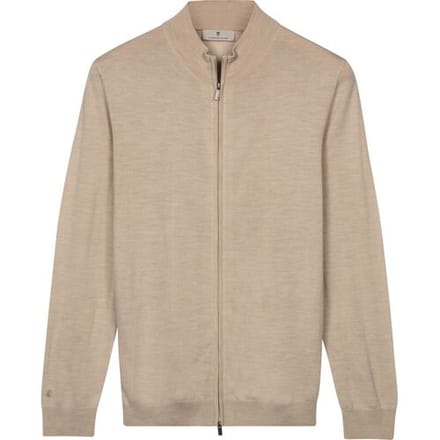 Thomas Maine Vest Full Zip Single Knit Luxury Fine Merino Kitt / male