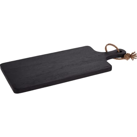 Snijplank van rubberhout - Zwart, 50 x 15 x 2 cm