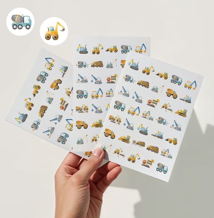 Voertuigen Stickers - 3 Stickervellen - 105 Stickers voor Jongens