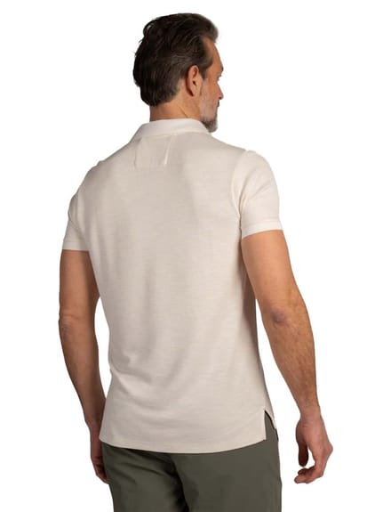 New Zealand poloshirt korte mouw creme