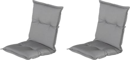 Hartman - Tuinkussen - Lage Rug - Grey - 100x50cm - Standenstoel - 2st