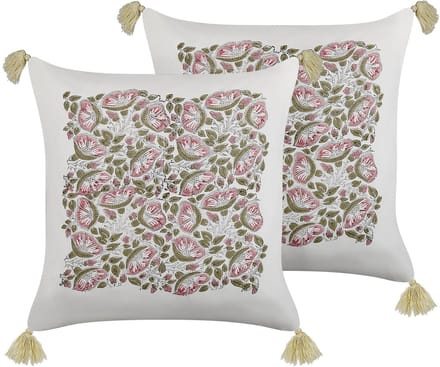 CARISSA - Sierkussen set van 2 - Multicolor - 45 x 45 cm - Katoen