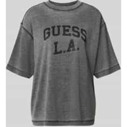 oversized t-shirt met siersteentjes en ronde hals