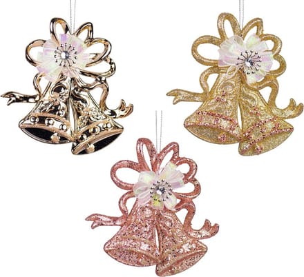 Ornament plc klok roze l8 cm Kurt S. Adler