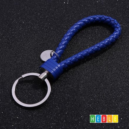 Leren Sleutelhanger in Donkerblauw - van Heble®