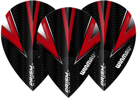 Winmau Prism Alpha Pear Red & Black - Dart Flights