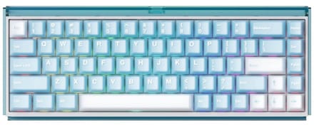 AKKO Ray68 HE Blue White 65% AstroAim Magnetische Switch 8K Hz Hall Effect Hotswap ARGB Draadloze Gaming Toetsenbord