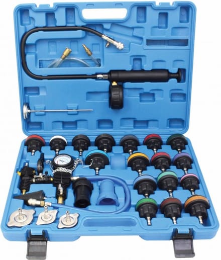 Satra S-27PT Serie - Koelsysteem Test Set - Inclusief 17 Adapters - Vacuum Vulfunctie - Handpomp Met Manometer