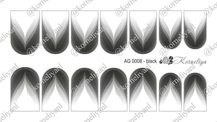 Korneliya Airbrush Waterdecal AG 0008 Black
