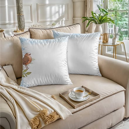 Boraboi® Luxe Decoratieve Kussenhoezen set van 2 , Zachte Suède Touch 40x40cm -(Wit,Groen,Bruin)