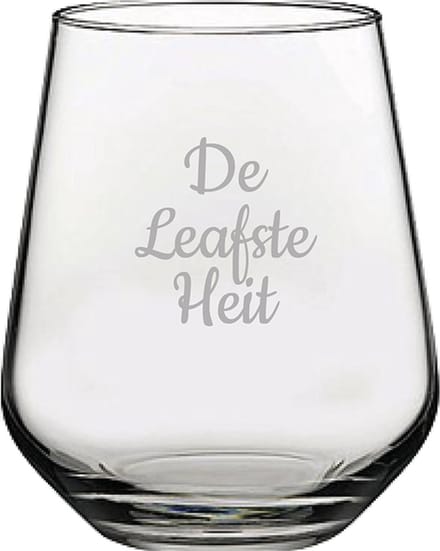 Gegraveerde Drinkglas 42,5cl De Leafste Heit