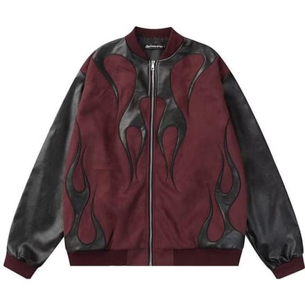 Bomberjack Retro Los Casual Tops voor Mannen en Vrouwen Koppels XL rood